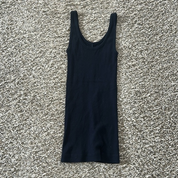 Vince Ribbed White Women's Tank Top Black - Picture 5 of 8